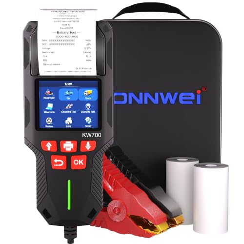 KONNWEI KW700 Car Battery Tester with Printer 12V/24V Battery Load Tester