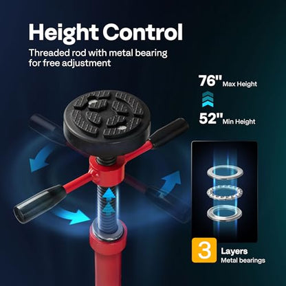 SPECSTAR Movable Underhoist Support Stand 3/4 Ton Pole Jack with Foot Pedal - style: With Foot Pedal