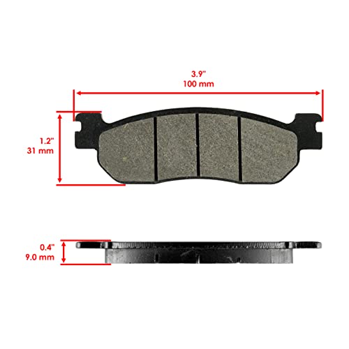 Caltric Front Brake Pads & Rear Shoes Compatible with Yamaha Tw200 Trailway 200 2000-2016