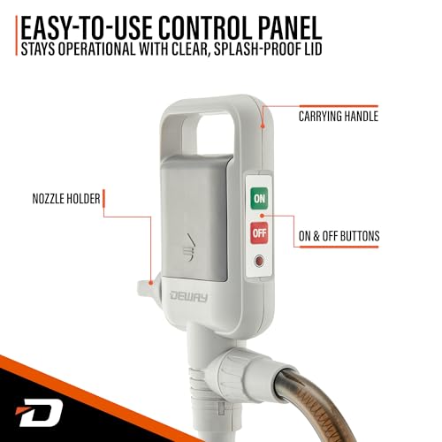 Deway Automatic Fuel Transfer Stick Pump with Hand Trigger & 59" PVC Hose - 2.6 GPM Battery Powered Gas Pump for Gasoline, Diesel, DEF, Agricultural Chemicals, Generators, Lawn Equipment - style: Hand Trigger Nozzle w/ PVC Hose