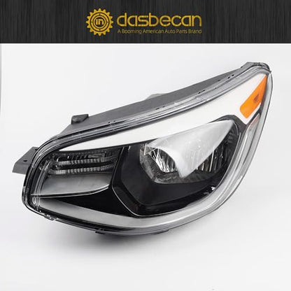 Dasbecan Left side Halogen Headlight Compatible With Kia Soul 2014-2019 - size: Left