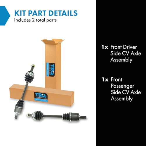 TRQ Front Left and Right CV Axle Assembly Set 2 Piece - style: CSA62123