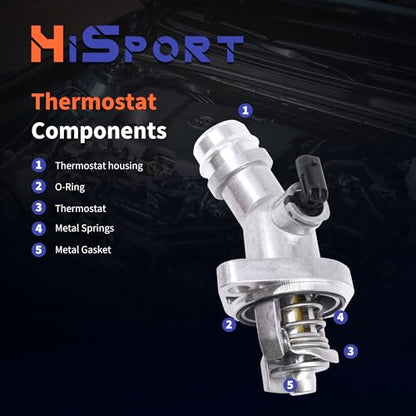 HiSport 25500-2E085 Thermostat Housing Assembly Compatible with Hyundai