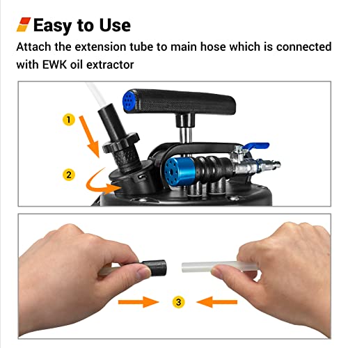 EWK 3.5 x 4.5 mm Slim Hose for 6.5L 10.5L 15L Pneumatic/Manual & Manual Oil Changer Vacuum Fluid Extractor Pump - style: slim 3.5 x 4.5 mm