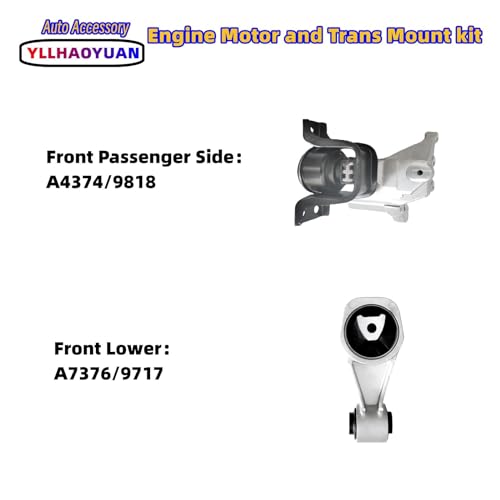 Yllhaoyuan Set of 4 Motor Mounts for Nissan Sentra 1.8L (2013-2019) - size: 2013-2019 Nissan Sentra 1.8L
