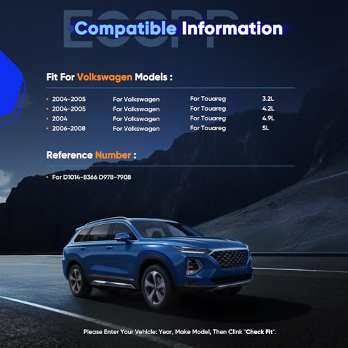 Brake Pads,ECCPP 8pcs Ceramic Disc Brake Kits Fit For Audi For Q7 2007-2015 - size: Front D1014-8366 + Rear D978-7908
