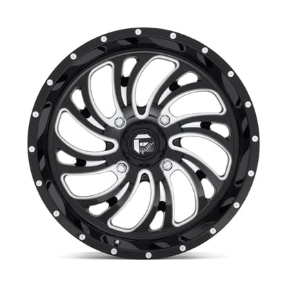 Fuel UTV D641 18X7 4X137 GL-BLK-MIL 13MM - D6411870A644 - color: GLOSS BLACK MILLED, size: 18x7