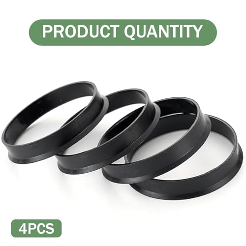 4 PCS Hub Centric Rings, 60.1mm ID to 73.1mm OD Plastic Hubrings for Fill Gaps to Eliminate Vibration, Universal for Cars, SUVs, Sedans with 60.1mm Vehicle Hubs & 73.1mm Wheel Centerbore