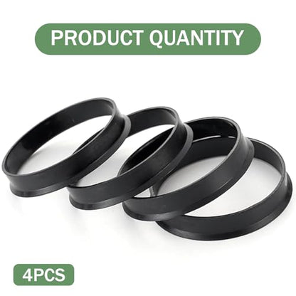 4 PCS Hub Centric Rings, 60.1mm ID to 73.1mm OD Plastic Hubrings for Fill Gaps to Eliminate Vibration, Universal for Cars, SUVs, Sedans with 60.1mm Vehicle Hubs & 73.1mm Wheel Centerbore