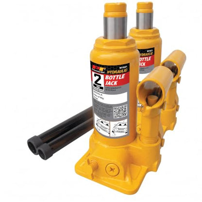 Performance Tool W1621 2-Ton (4,000 lbs.) Heavy Duty Hydraulic Bottle Jack,Yellow (Pack of 2) - size: 2-Ton - Standard (Pack of 2)