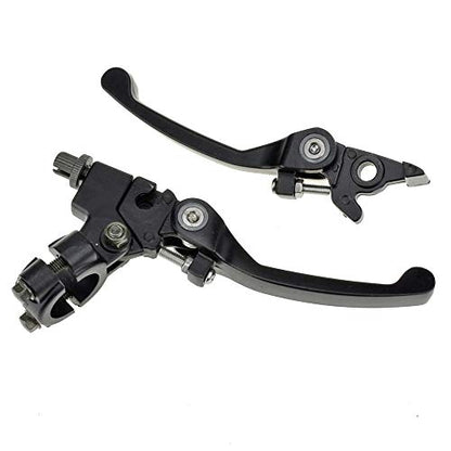 HIAORS Black Chrome Clutch Brake Lever for 22mm 7/8 inch Handlebar 110cc 125cc 140cc TTR 125cc SSR Xmotos Apollo 125 Pit Dirt Bike Motorcycle - color: Black