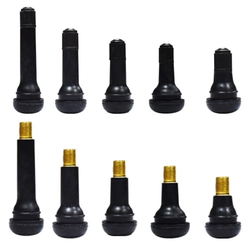 5 pcs of 5 Kinds Tire Valve Stems Snap-in Rubber Tubeless TR412 TR413 TR414 TR415 TR418 for 0.453"(11.5mm) Rim Holes Standard Replacement for Cars Trucks Automotives Total 25 pcs