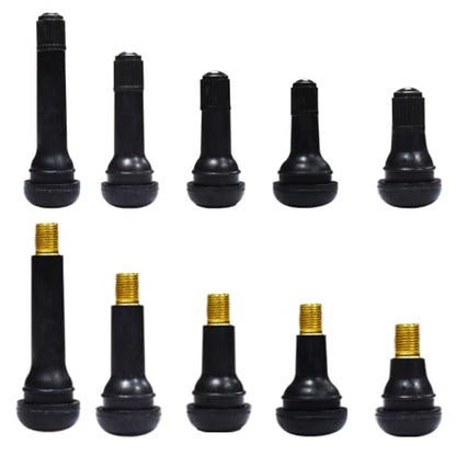 5 pcs of 5 Kinds Tire Valve Stems Snap-in Rubber Tubeless TR412 TR413 TR414 TR415 TR418 for 0.453"(11.5mm) Rim Holes Standard Replacement for Cars Trucks Automotives Total 25 pcs