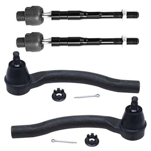 Detroit Axle - 4pc Front Inner Outer Tie Rods for 2009-2015 Honda Pilot - size: 4S50359/group