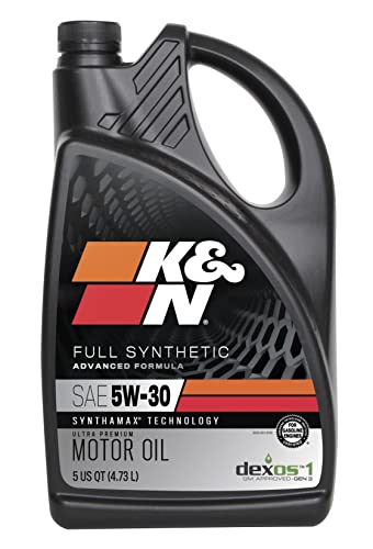 K&N Motor Oil: 5W-30 Synthetic Engine Oil: Premium Protection, High Mileage, 5 Quarts - style: 5 Quart