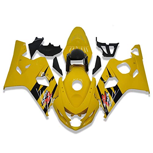 YTL Yellow Black Full Fairing Fit for Suzuki 2004-2005 GSXR 600/750 - color: 009 Yellow Black