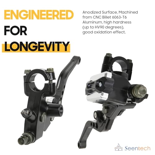 Seentech Universal 7/8” 22mm Motorcycle Brake Master Cylinder & Clutch Lever CNC Left and Right Set for 50cc–300cc Bikes, Fits Honda Yamaha Kawasaki Suzuki Dirt Bike ATV