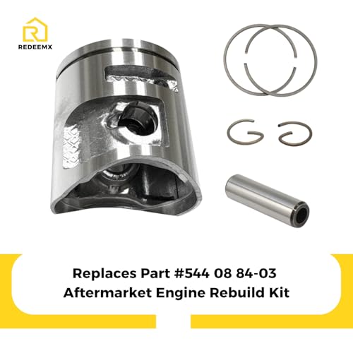 42mm Piston Kit with Ring Compatible with Husqvarna 445 Chainsaw Replaces OEM Part 544 08 84-03 Aftermarket Engine Rebuild Kit