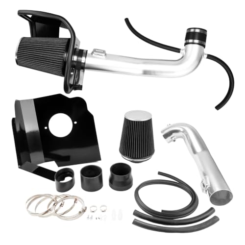 KAX 3.5" Cold Air Intake Kit for 2014-2018 GMC Sierra 1500 5.3/6.2L - color: Black, size: 2014-2018 Chevrolet Silverado 1500 5.3/6.2L