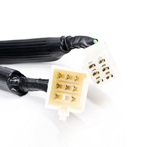2X Switches Control with Wiring Harness and Left Right Master Cylinder Reservoir Brake Lever Compatible with 1996-2012 Harley Softail Dyna Sportster V-Rod 1 inch Handlebar - color: Black, size: Handlebar Switch + Brake Levers