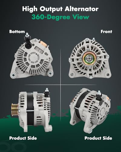 SCITOO 20288 Alternator 12V 100A fit for Mazda for 3 2014-2018 - size: Small, style: 20288 Alternator