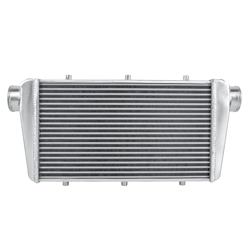 Universal Intercooler 27''x13''x3.3" Front Mount Intercooler 3'' Inlet and Outlet Aluminum Turbo Intercooler Direct Replacement for Any Turbo Charger system - size: 27''x13''x3.3" 3''
