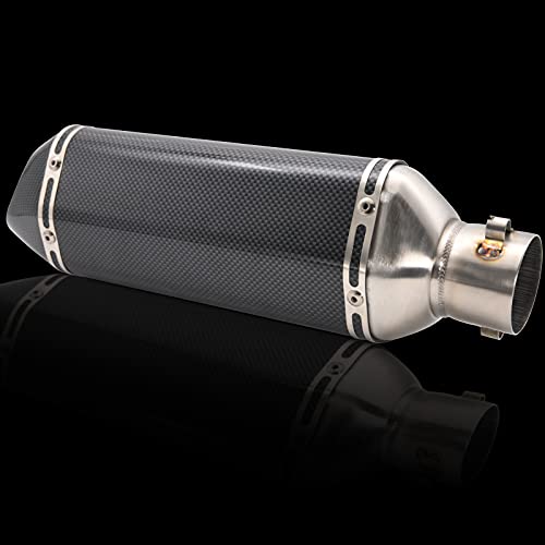 Motorcycle Slip On Muffler,1.5-2" Carbon Fiber Unversal Slip on Silencers