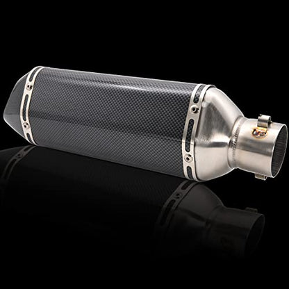 Motorcycle Slip On Muffler,1.5-2" Carbon Fiber Unversal Slip on Silencers
