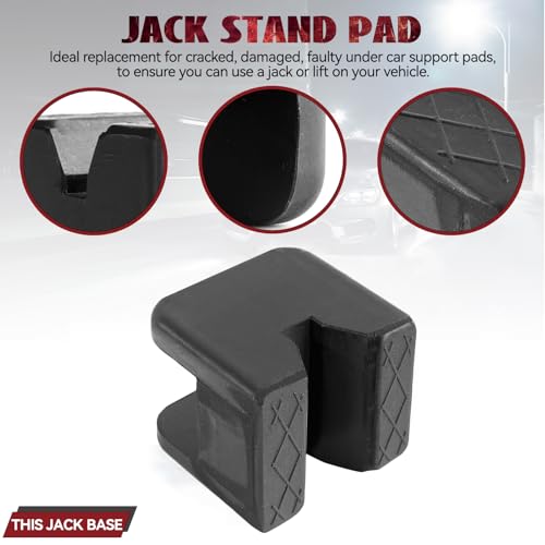 Car Jack Stand Pad Rubber Universal Lift Pads Slotted Floor Adapter Repair Tool Frame Rail Pinch Weld Lifting Support Protector 3 Ton - size: 3Ton & 2Pcs