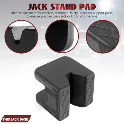 Car Jack Stand Pad Rubber Universal Lift Pads Slotted Floor Adapter Repair Tool Frame Rail Pinch Weld Lifting Support Protector 3 Ton - size: 3Ton & 2Pcs