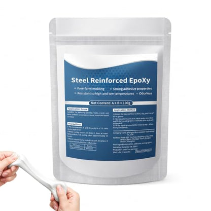 Epoxy Putty Fast Repair Clay, 2-Part Repair Filler Putty,Steel Reinforced Epoxy Putty for Metal Wood Ceramic Stone Tile and Plastic, Filling Cracks Holes and Surface Repairs
