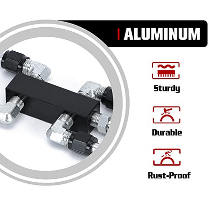 LS Coolant Crossover Steam Vent Kit 6.0 5.3 LS Steam 4 Port Line Kit - color: Silver