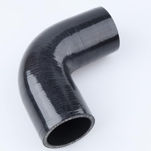 AC PERFORMANCE ID 1-7/8" 90° Degree Elbow Silicone Hose Coupler Black - color: Black, size: ID 1-7/8" (48mm)