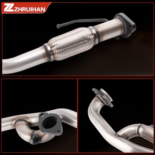 409 Stainless Steel Exhaust Stainless Y Flex Pipe Compatible with - size: 2007-2008 Escape 3.0L