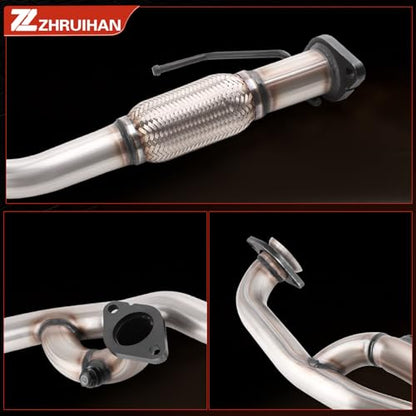 409 Stainless Steel Exhaust Stainless Y Flex Pipe Compatible with - size: 2007-2008 Escape 3.0L