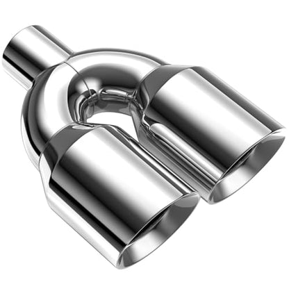 5 inch dual exhaust tip,5Inch Inlet 6inch outlet 17" Long Tail Pipe - size: 5TO6