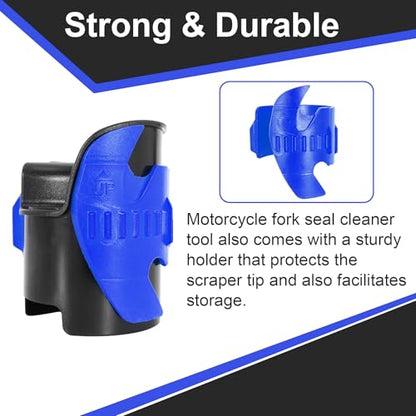 Motorcycle Fork Seal Cleaner 45-55mm Shock Absorber Repair Tool 2 Pack Blue - color: BLUE