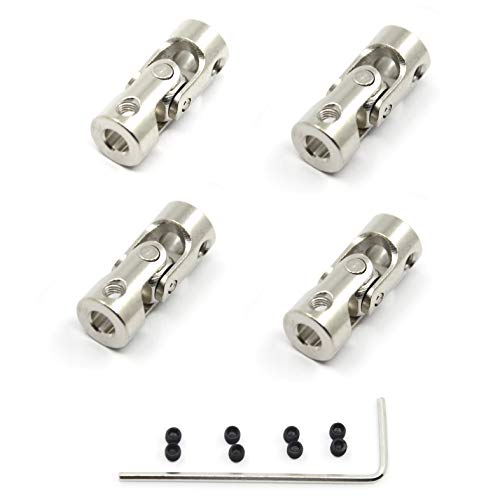 4 Pcs 4mm to 4mm Universal Joint Shaft Coupling for Motor - size: 4-4mm