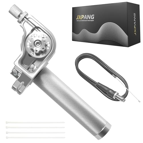 Universal CNC Quick Twist Throttle Kit with Cable for 7/8" Bars - Fits CRF50 70 110 125 230 250, KLX, XR, Pit & Dirt Bike, ATV, Mini Bike (CT200U) (Style - A, Silver) - color: Silver, style: Style - A