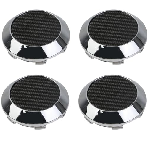Modengzhe 4PCS Wheel Center Caps, 70mm Wheel Rim Hub Center Covers (Silver) - color: Silver, size: Outer 70MM , Inner 66MM