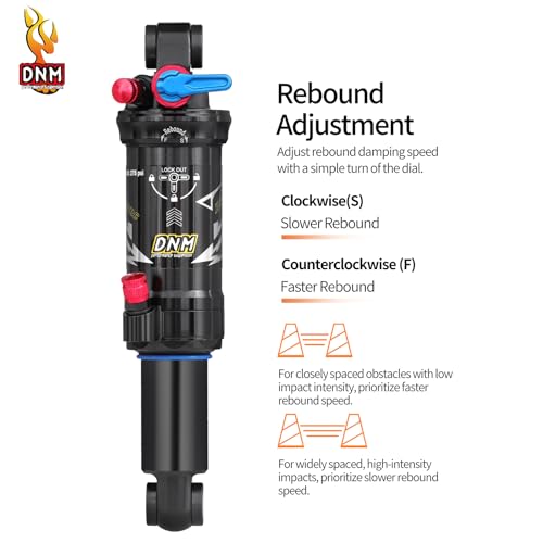 DNM AO-39RC 190mm Rear Shock Bike Air Rear Shock, for XC/TRAIL riding - size: 190mm