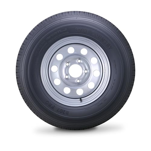 Free Country Trailer Tire Wheel ST215/75R14 8-Ply D 108N w/5X4.5 Silver Mod - size: ST215/75R14