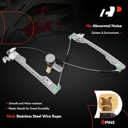 A-Premium Front Passenger Side Power Window Regulator with Motor (6-Pin) - style: Front Passenger Side