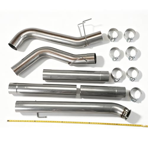 1 Set Stainless Steel Exhaust Pipes for 2019-2025 Dodge Ram 2500 3500 6.7L 5" Cummins Diesel - size: for 2019-2025 Ram 2500 3500
