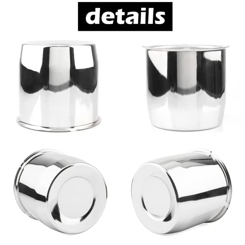 4Pcs 5.15" OD 4.92" H Push Through Trailer Wheel Center Cap for Rim - color: Chrome, size: 5.12" Hub 4.92" H