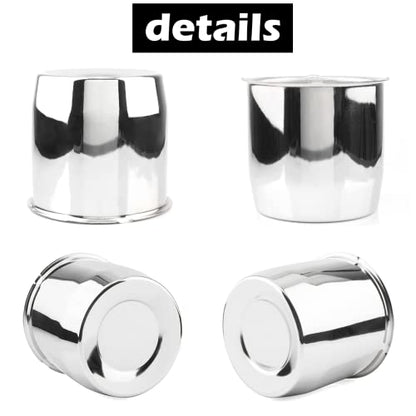 4Pcs 5.15" OD 4.92" H Push Through Trailer Wheel Center Cap for Rim - color: Chrome, size: 5.12" Hub 4.92" H