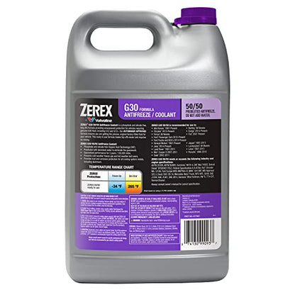Zerex G30 Phosphate and Silicate Free 50/50 Prediluted Ready-to-Use Antifreeze/Coolant 1 GA, Case of 6