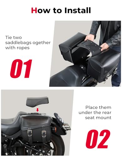 KEMIMOTO Motorcycle Saddlebags 30L Large Capacity Universal Saddle Bags