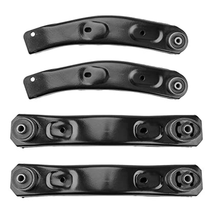 KAX 4pcs Front Upper & Lower Control Arms for Jeep Grand Cherokee 1999-2004 | Includes Driver & Passenger Assemblies, K640797 K640773, High-Strength Steel & Noise Absorbing Rubber Bushings - size: Grand Cherokee 1999-2004