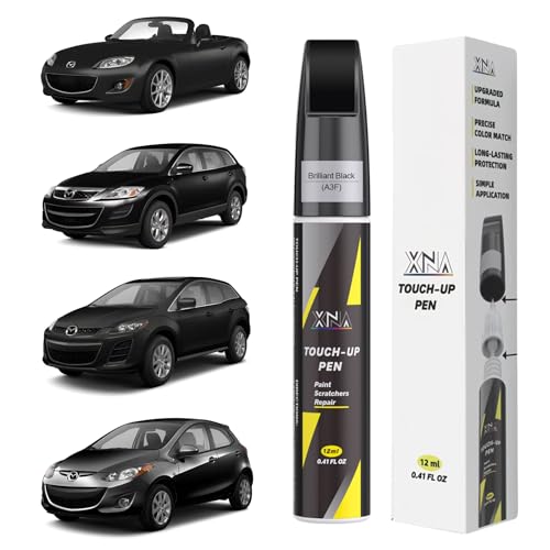 XNA Brilliant Black(A3F) for Mazda Touch Up Paint - color: Brilliant Black(A3F) for 1991-2018 MX-5 Miata/2011-2013 CX-9/2007-2012 CX-7/2011-2015 MAZDA2/2006-2012 MAZDA5/2004-2009 RX-8